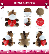 Load image into Gallery viewer, Plush I Love You Red Heart - 6" Plush - Horse
