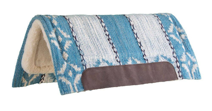 Wool Blend Blanket Top Saddle Pad with Wear Leathers