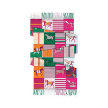 Load image into Gallery viewer, AWST Int'l Horses in Blankets Acrylic Cashmere Scarf-28" x 78"
