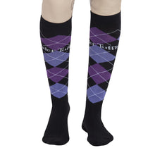 Load image into Gallery viewer, TuffRider Argyle Knee Hi Socks
