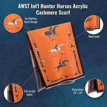 Load image into Gallery viewer, 🎁AWST Int'l Hunter Horses Acrylic Cashmere Scarf
