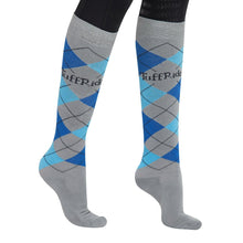 Load image into Gallery viewer, TuffRider Argyle Knee Hi Socks
