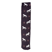 Load image into Gallery viewer, AWST Int'l Lila Large Horses and Horseshoes Socks
