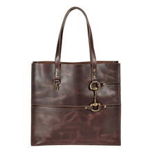 Load image into Gallery viewer, AWST Int'l Snaffle Bit Leather Tote Bag
