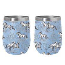 Load image into Gallery viewer, AWST Int'l 12 oz Stainless Steel Wine Tumbler-Lila Toile
