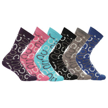 Load image into Gallery viewer, AWST Int'l Lucky Horseshoes Socks 6 pack
