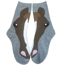 Load image into Gallery viewer, AWST Int'l Ladies'  Horse Face Crew Socks- 3 Pack

