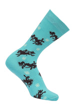 Load image into Gallery viewer, AWST Int'l Lila Bucking Horses Socks 6-pack
