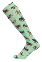 Load image into Gallery viewer, AWST Int'l Lila Horse Pairs Socks- 3 pack
