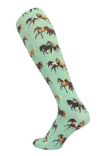 Load image into Gallery viewer, AWST Int'l Lila Horse Pairs Socks- 3 pack
