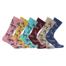 Load image into Gallery viewer, AWST Int'l Playful Donkeys Socks 6 pack
