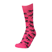 Load image into Gallery viewer, AWST Int'l Ladies "Lila" Galloping Horses Crew Socks- 6 Pack
