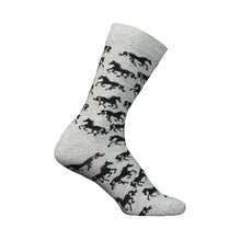 Load image into Gallery viewer, AWST Int'l Ladies "Lila" Galloping Horses Crew Socks- 6 Pack
