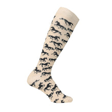 Load image into Gallery viewer, AWST Int'l Ladies "Lila" Galloping Horses Knee Socks - 6 Pack
