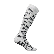 Load image into Gallery viewer, AWST Int'l Ladies "Lila" Galloping Horses Knee Socks - 6 Pack
