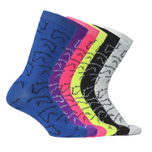 Load image into Gallery viewer, AWST Int'l Ladies Horse Heads Crew Socks - 6 pack

