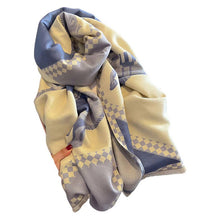 Load image into Gallery viewer, AWST Int'l Horses in Blankets Acrylic Cashmere Scarf
