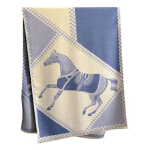 Load image into Gallery viewer, AWST Int'l Horses in Blankets Acrylic Cashmere Scarf
