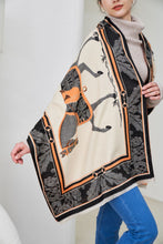 Load image into Gallery viewer, AWST Int'l Baroque Horses Acrylic Cashmere Scarf
