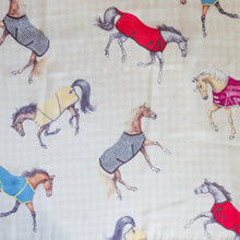 Load image into Gallery viewer, AWST Int'l Lila Horses in Blankets Scarf
