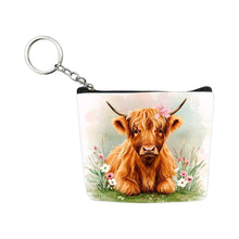 Load image into Gallery viewer, AWST Int'l Set of 12 Coin Purses- West Highlander Cows
