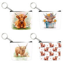Load image into Gallery viewer, AWST Int'l Set of 12 Coin Purses- West Highlander Cows
