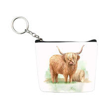 Load image into Gallery viewer, AWST Int'l Set of 12 Coin Purses- West Highlander Cows
