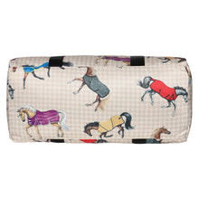 Load image into Gallery viewer, AWST Int'l Lila Horses in Blankets Gear Bag
