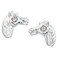 Load image into Gallery viewer, AWST Int'l Horse Head Earrings w/Purple Cowboy Hat Gift Box
