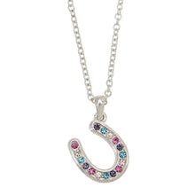 Load image into Gallery viewer, AWST Int'l Horseshoes Necklace w/Colorful Cowboy Hat Box

