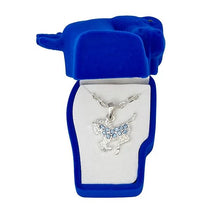 Load image into Gallery viewer, AWST Int'l Aqua Precious Pony Necklace w/Aqua Horse Head Gift Box
