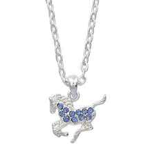 Load image into Gallery viewer, AWST Int'l Aqua Precious Pony Necklace w/Aqua Horse Head Gift Box
