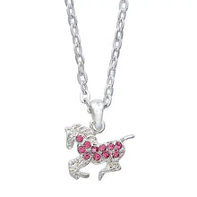 Load image into Gallery viewer, AWST Int'l Aqua Precious Pony Necklace w/Aqua Horse Head Gift Box
