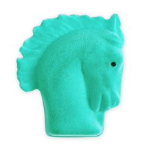 Load image into Gallery viewer, AWST Int'l Aqua Rhinestone Horseshoe Necklace w/Horse Head Gift Box
