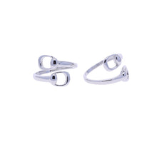 Load image into Gallery viewer, AWST Int'l Snaffle Bit Sterling Silver Adjustable Wrap Ring
