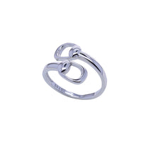 Load image into Gallery viewer, AWST Int'l Snaffle Bit Sterling Silver Adjustable Wrap Ring
