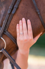 Load image into Gallery viewer, AWST Int'l Sterling Silver &amp; Clear CZ Horseshoe Ring
