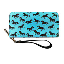 Load image into Gallery viewer, AWST Int'l Lila Wallet with Wristlet- Lila Silhouettes
