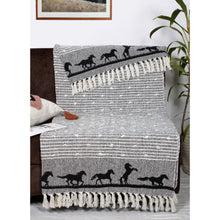 Load image into Gallery viewer, AWST Int'l Cotton Throw Horses
