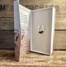 Load image into Gallery viewer, Horseshoe with Roses/Arabian horse lovers Necklace

