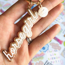Load image into Gallery viewer, Dapplebay Horse Girl - Keychain
