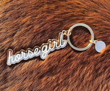 Load image into Gallery viewer, Dapplebay Horse Girl - Keychain
