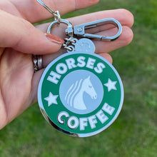 Load image into Gallery viewer, Dapplebay Horses &amp; Coffee - Keychain
