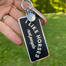 Load image into Gallery viewer, Dapplebay I Like Horses - Keychain
