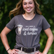 Load image into Gallery viewer, Dapplebay Iced Coffee &amp; Horses Tee

