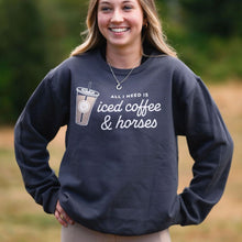 Load image into Gallery viewer, Dapplebay Iced Coffee &amp; Horses Sweatshirt
