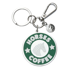 Load image into Gallery viewer, Dapplebay Horses &amp; Coffee - Keychain
