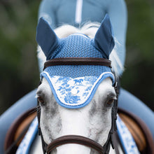 Load image into Gallery viewer, Dapplebay Equestrian Toile Fly Veil-Blue/White
