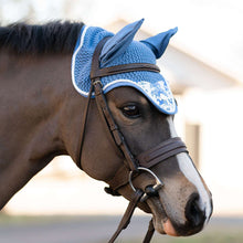 Load image into Gallery viewer, Dapplebay Equestrian Toile Fly Veil-Blue/White
