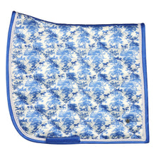 Load image into Gallery viewer, Dapplebay Equestrian Toile Dressage Saddle Pad-Blue/White
